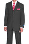 Cheap Priced Suit- Mens 3 Button Classic Fit Poplin Black Suit