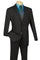 Cheap Priced Suit - Mens Two Button Modern Fit Wool Feel - Designer Brand Black Suit