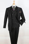 Cheap priced Suit - Mens Two Button Peak Lapel Double Breasted Vest Denim Black Suit