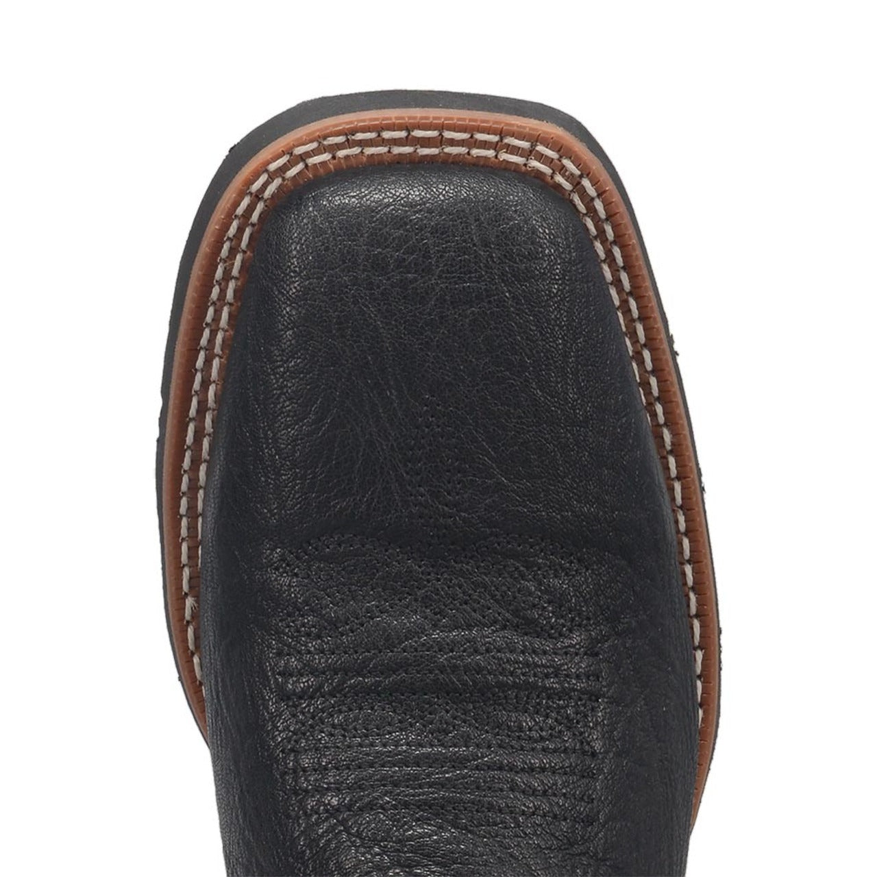 Laredo Isaac Black and Grey Leather Square Toe Shaft Boots for Men - 8D