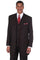 Zoot Suit - Mens Vintage Vested Gangster Bold Pinstripe Black and Red Fashion Suit