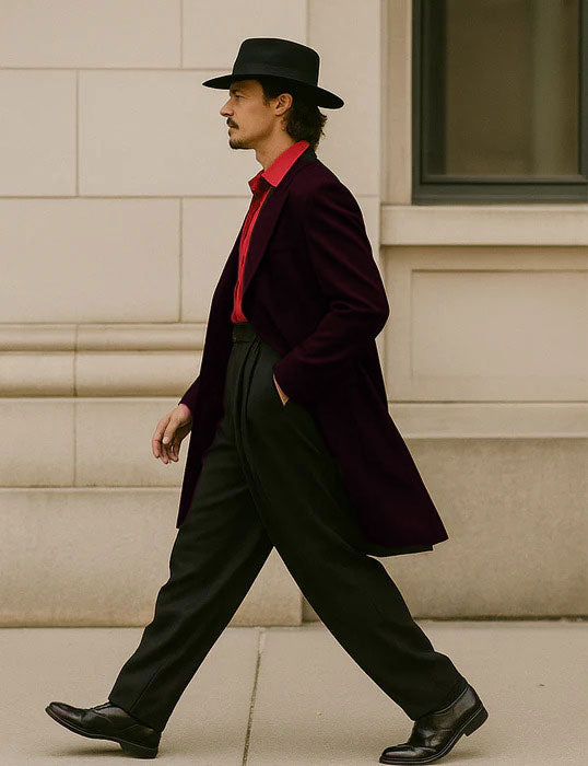 Mens Zoot Suit in Solid Black Available in 7 Colors - 38 Short Jacket+32 Waist Adjustable 28to34)(Height: 5’4”to5’7”)(Neck 15-16.5)S-M)