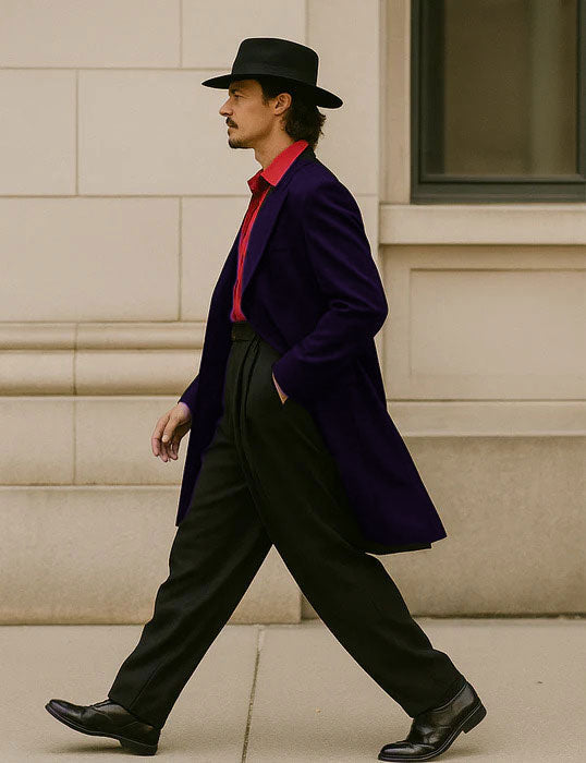 Mens Zoot Suit in Solid Black Available in 7 Colors - 38 Short Jacket+32 Waist Adjustable 28to34)(Height: 5’4”to5’7”)(Neck 15-16.5)S-M)