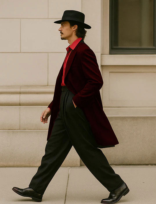 Mens Zoot Suit in Solid Black Available in 7 Colors - 38 Short Jacket+32 Waist Adjustable 28to34)(Height: 5’4”to5’7”)(Neck 15-16.5)S-M)