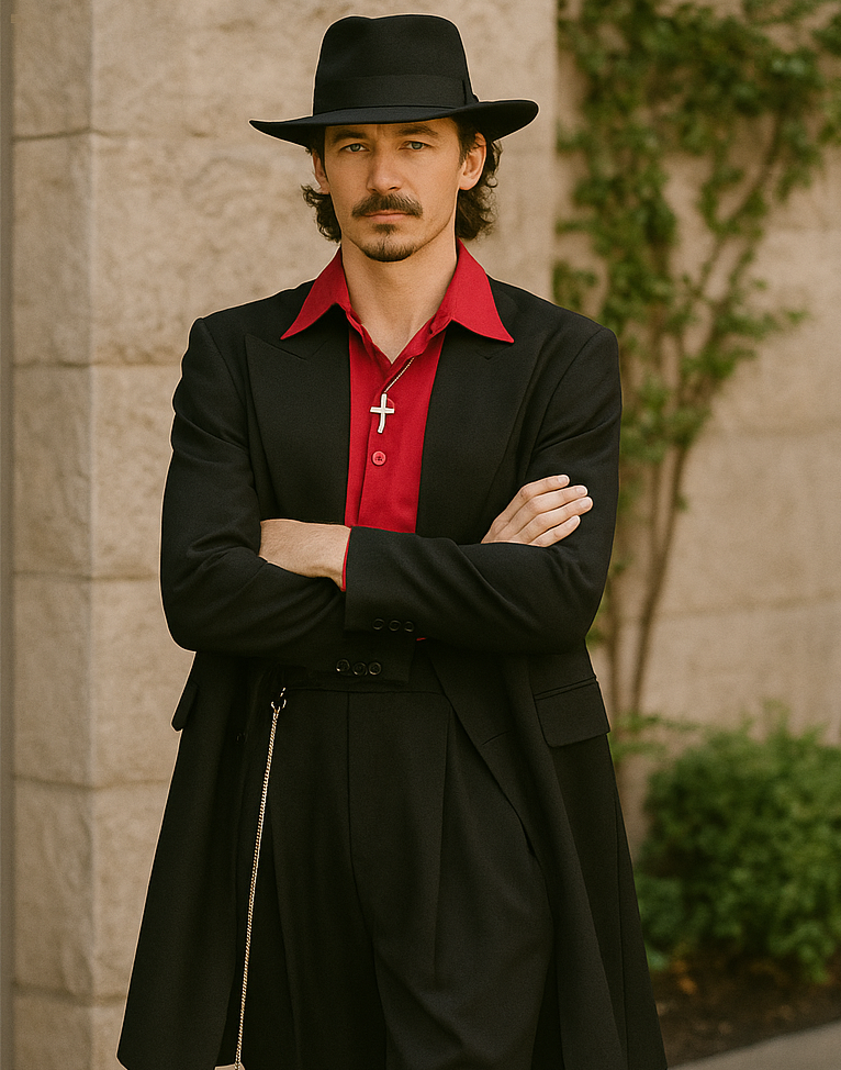 Mens Zoot Suit in Solid Black Available in 7 Colors - 38 Short Jacket+32 Waist Adjustable 28to34)(Height: 5’4”to5’7”)(Neck 15-16.5)S-M)