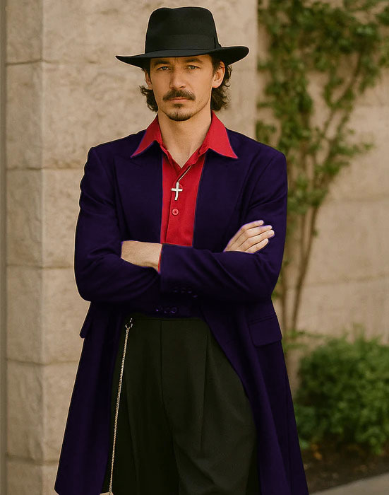 Mens Zoot Suit in Solid Black Available in 7 Colors - 38 Short Jacket+32 Waist Adjustable 28to34)(Height: 5’4”to5’7”)(Neck 15-16.5)S-M)