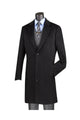 Wool & Cashmere Regular Fit Black Top Coat