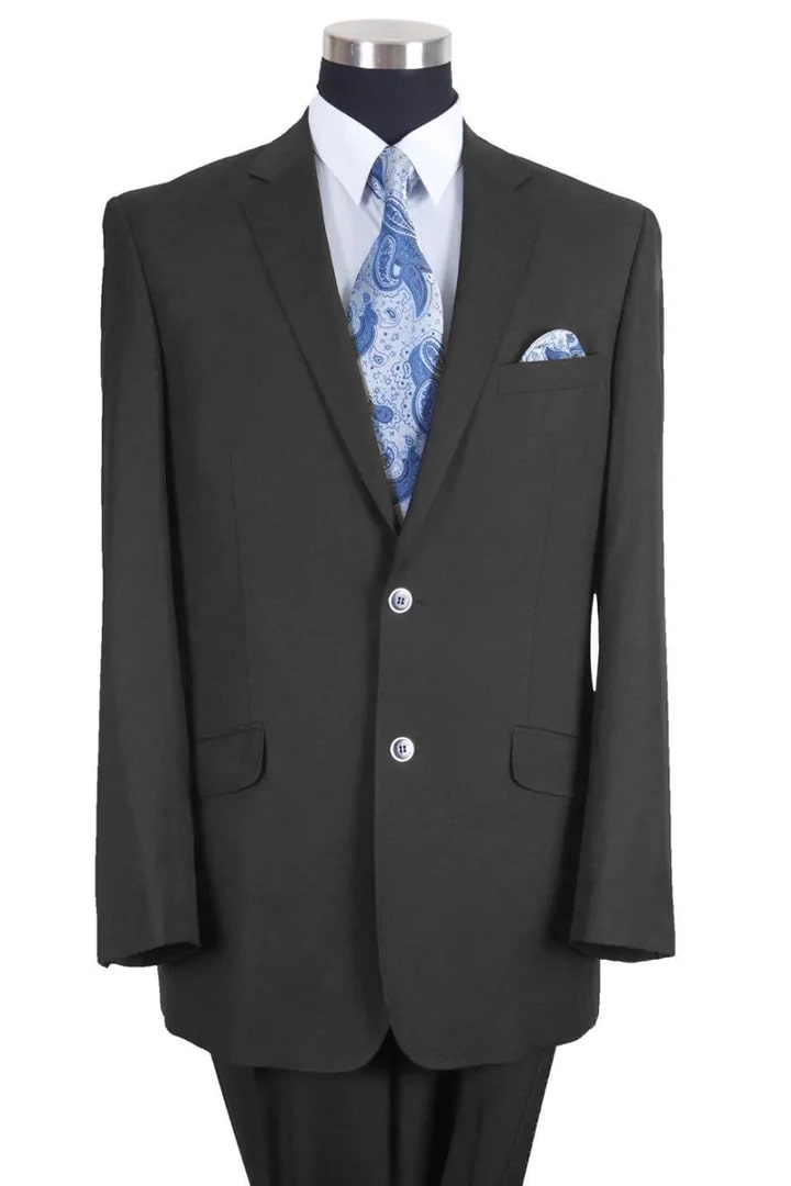 Cheap Priced Suit - Mens Basic 2 Button Wool Feel - Designer Brand Modern Fit Black Suit - 38 Short Jacket+32 Waist Adjustable 28to34)(Height: 5 4 to5 7 )(Neck  15-16.5)S-M)