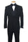 Mens Basic 2 Button Vested Poly Tuxedo in Black