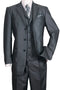 Cheap priced Suit - Mens 3 Button Vested Textured Shiny Sharkskin Church Black Suit