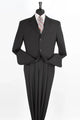 Cheap Priced Suit - Mens Classic Fit Three Button Poplin Two Piece Black Suit