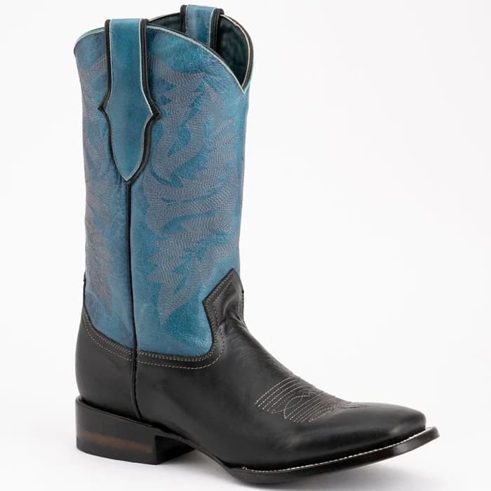 Ferinni Boot - Mens Dress Cowboy Boot  -Ferrini Men's Gunner Leather Boots Handcrafted - Black - 8D