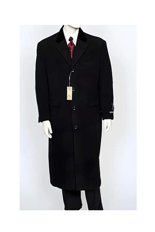 Chesterfield Wool & Cashmere Full Length Black