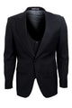 Cheap priced Suit - Men's Vested One Button Peak Lapel Stacy Adams Black Suit