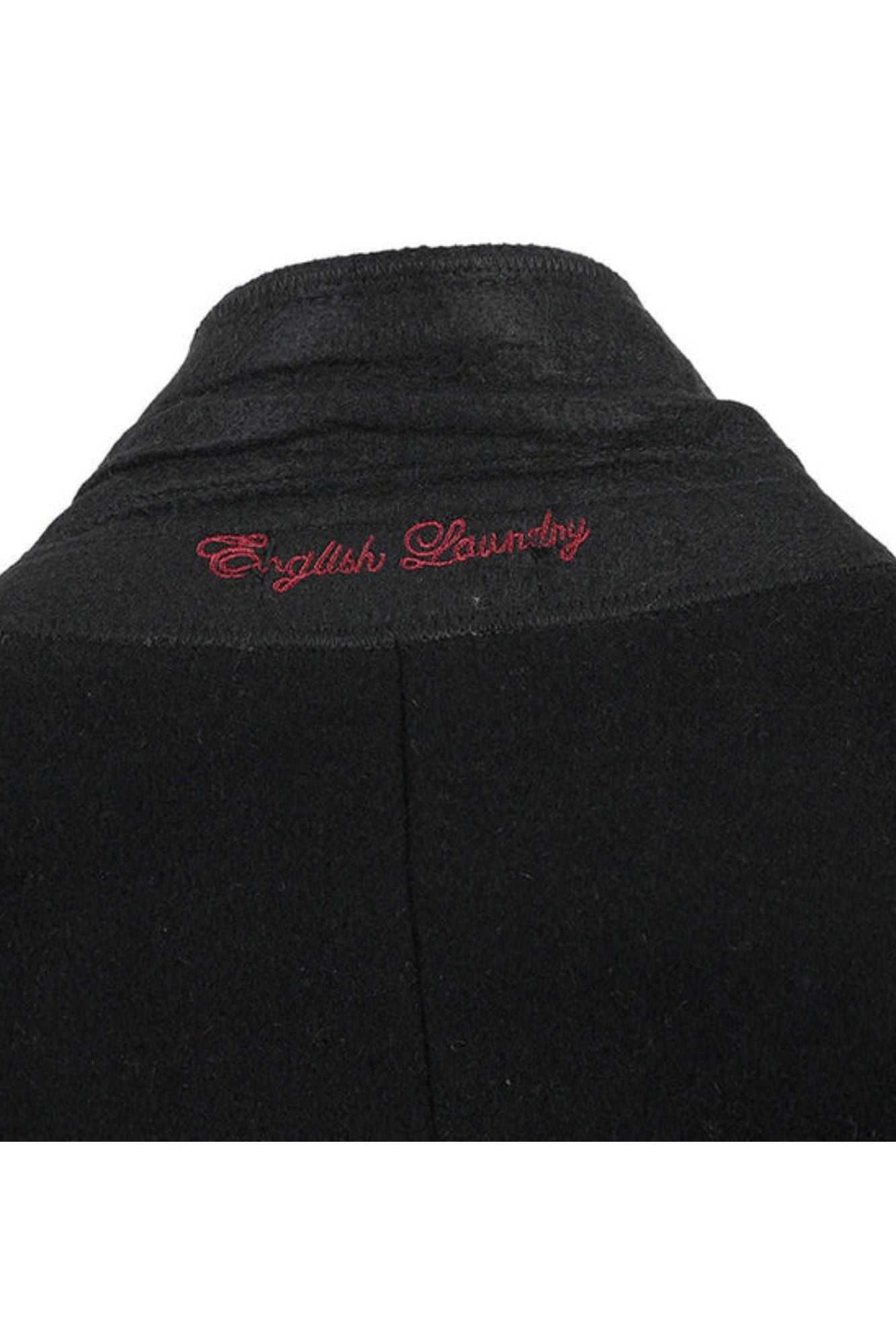 Black Fall/Winter Essential Slim Fit Overcoat Wool Blend - Coat Size 38