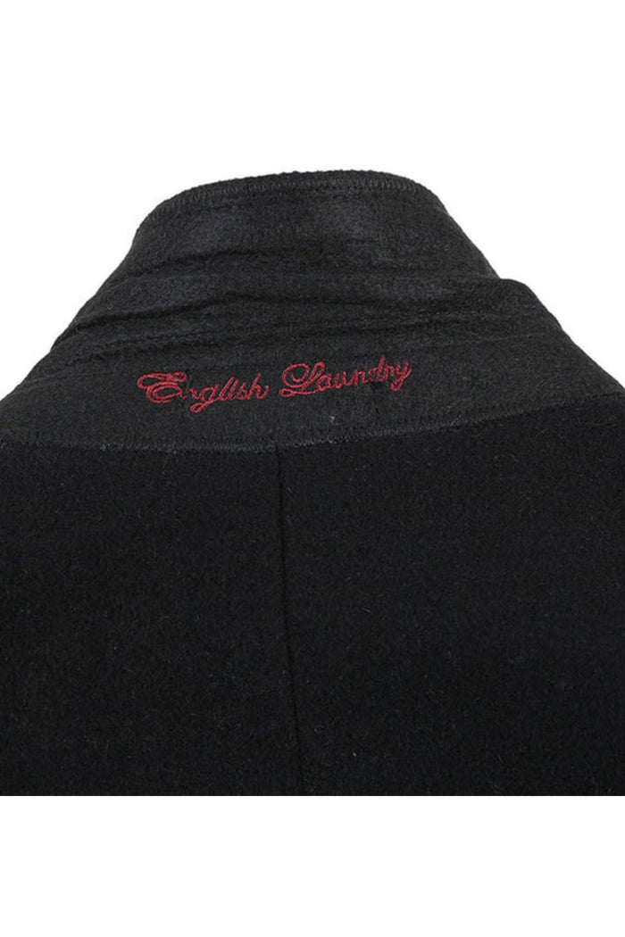Black Fall/Winter Essential Slim Fit Overcoat Wool Blend