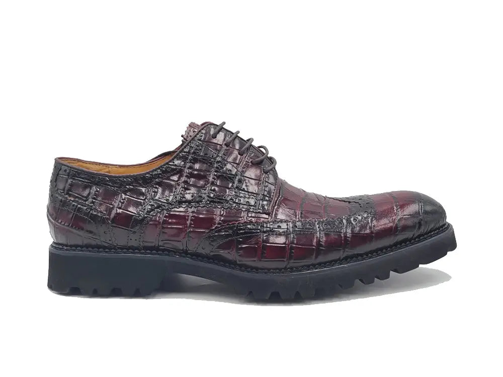 Blucher Style Alligator Embossed Oxford - 8