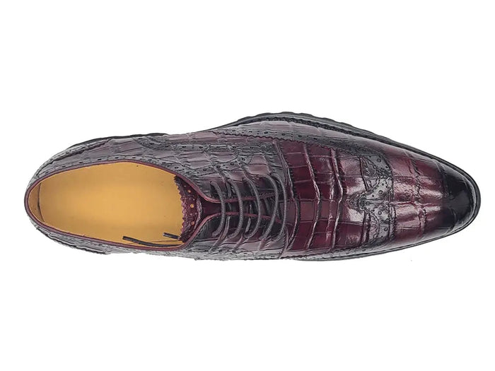 Carrucci Blucher Style Alligator Embossed Oxford