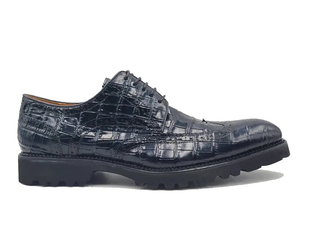 Blucher Style Alligator Embossed Oxford - 10