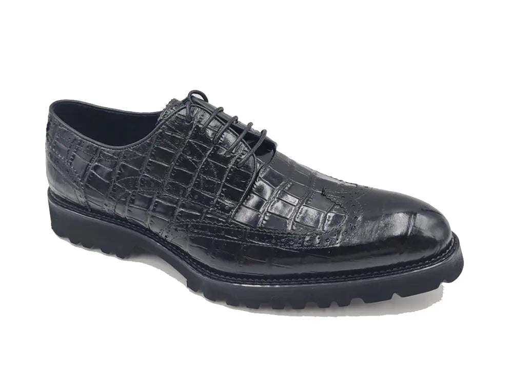 Blucher Style Alligator Embossed Oxford - 10