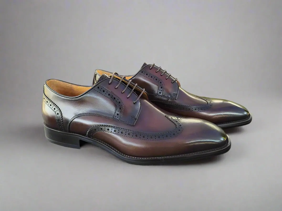 Carrucci Blucher Style Wingtip Derby - 9