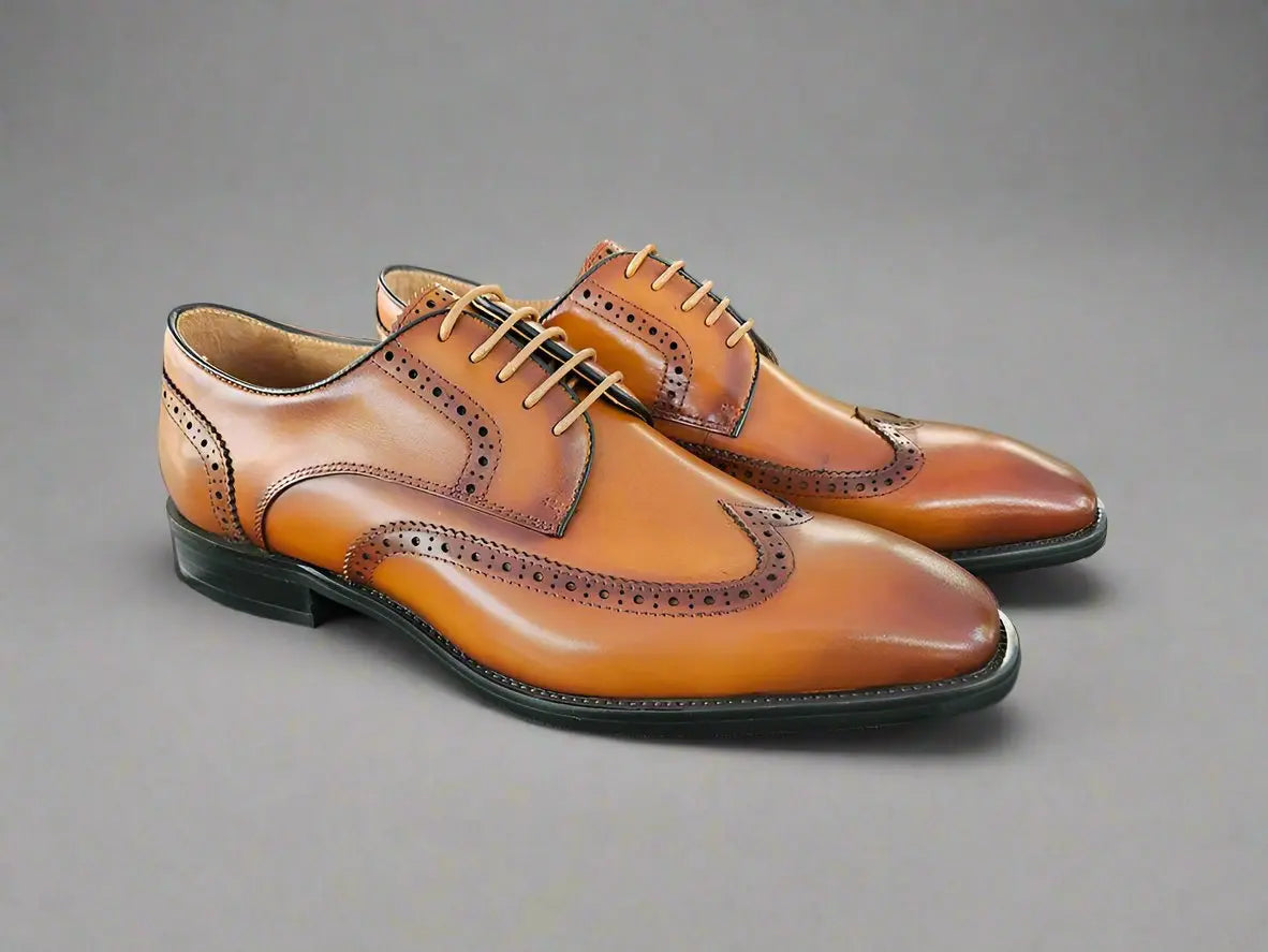 Carrucci Blucher Style Wingtip Derby - 9