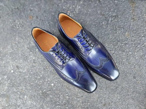 Carrucci Blucher Style Wingtip Derby