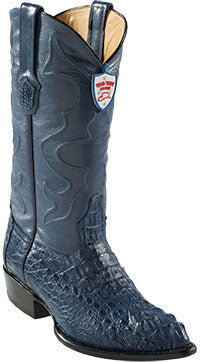 Wild West Blue Jean J-Toe Caiman ~ World Best Alligator ~ Gator Skin Hornback Cowboy Boots - 6EE