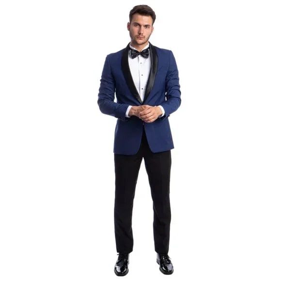 Mens Blue Tuxedo 2-PC Slim Fit, By Azzuro