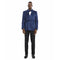 Knot Side Textured Paisley 2pc Tuxedo, Blue