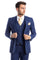 Cheap Priced Suit - Men's Two Button Basic Hybrid Fit Vested Blue Suit