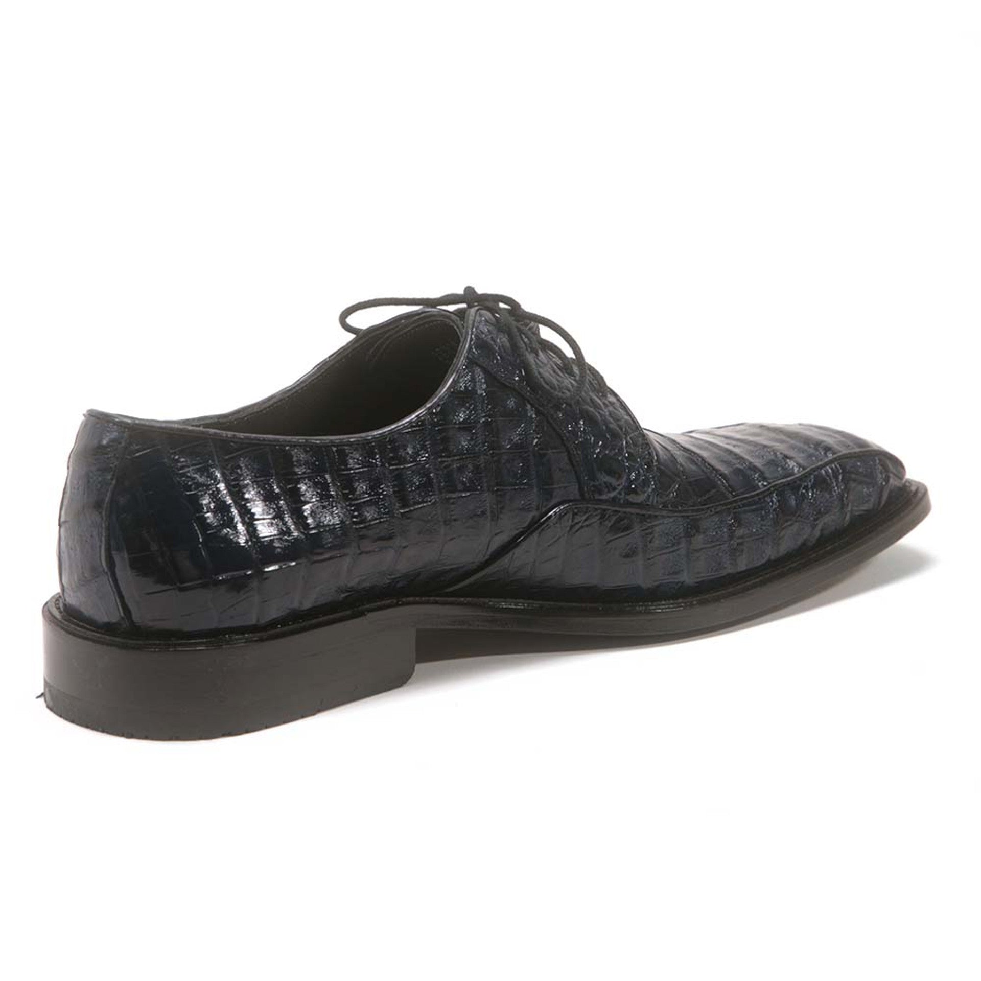 Los Altos Oxford Blue Caiman & Belly Crocodile Shoes - 8