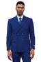 Cheap Priced Suit - Men's Designer Stacy Adams Classic Double Breasted Blue Suit