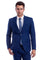 Cheap Priced Suit-  Men's Two Button Hybrid Fit Basic Business Blue Suit