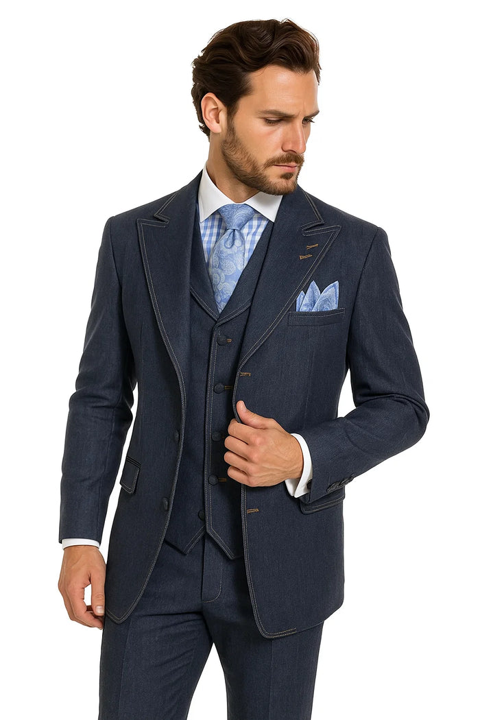 Blue Denim 3-Piece Outfit 