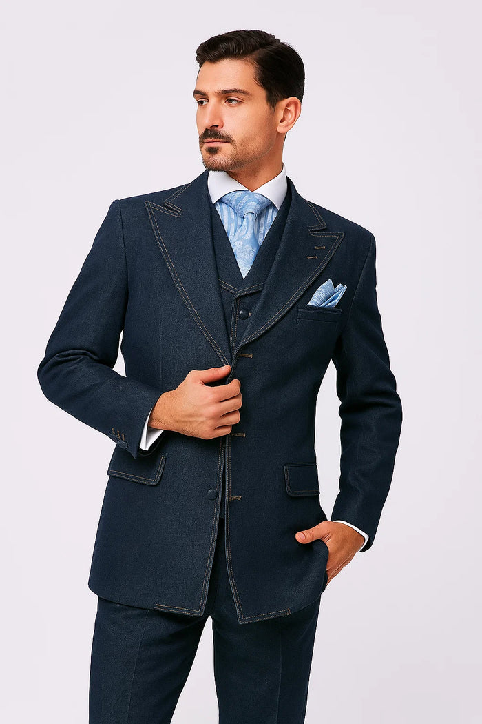 Blue Denim 3-Piece Outfit 