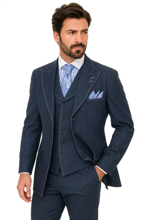 Blue Denim 3-Piece Outfit 