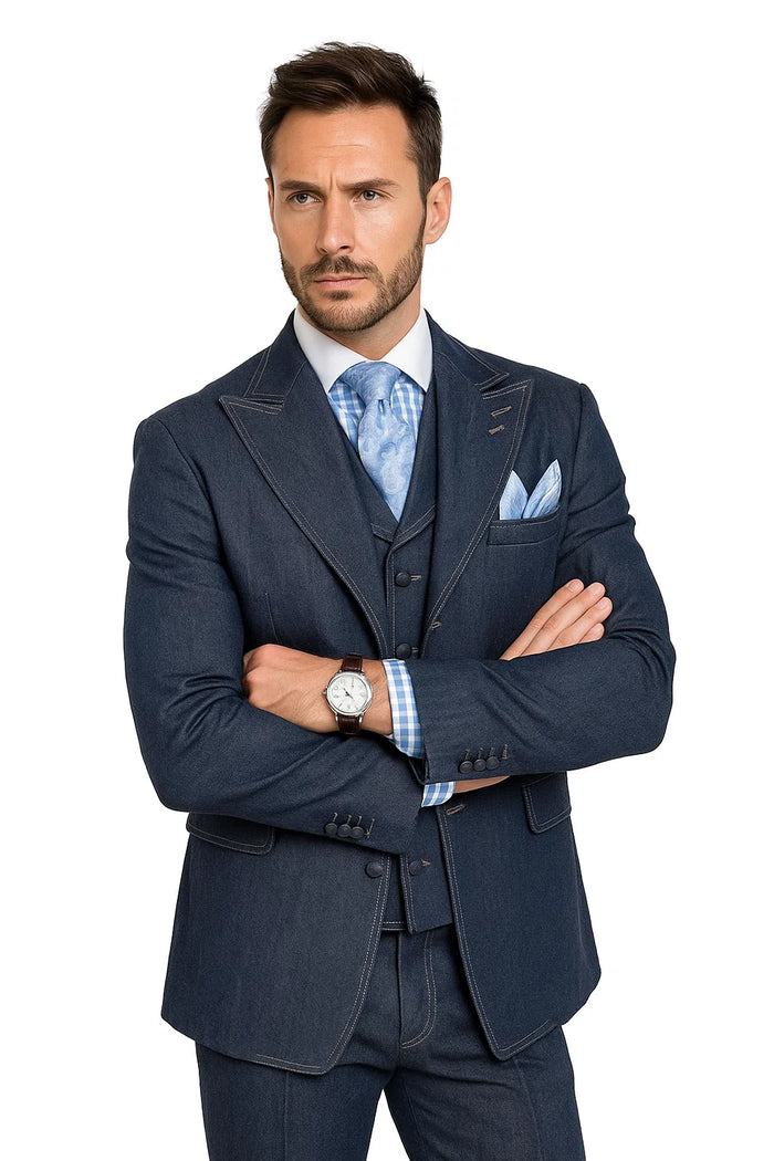 Blue Denim 3-Piece Outfit 