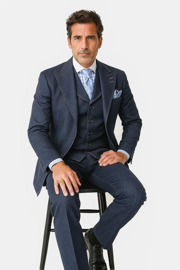 Blue Denim 3-Piece Outfit 