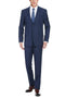 Cheap Priced Suit - Mens Two Button Slim Fit Two Piece Suit In Indigo Blue Windowpane Plaid