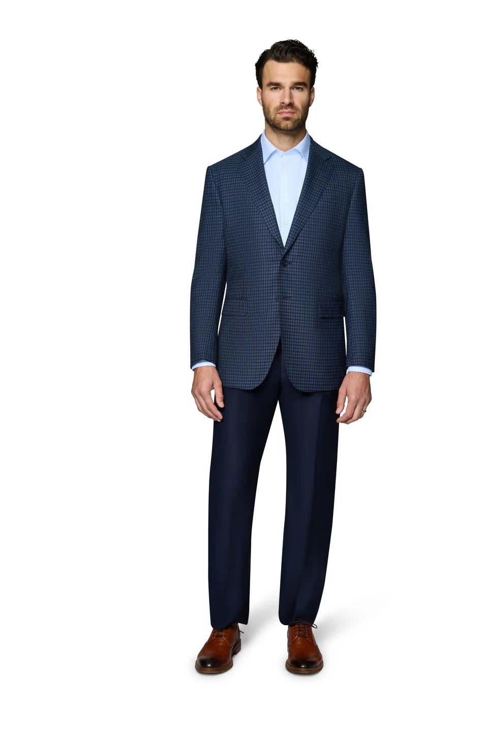 Blue Modern Fit Wool Sport Coat