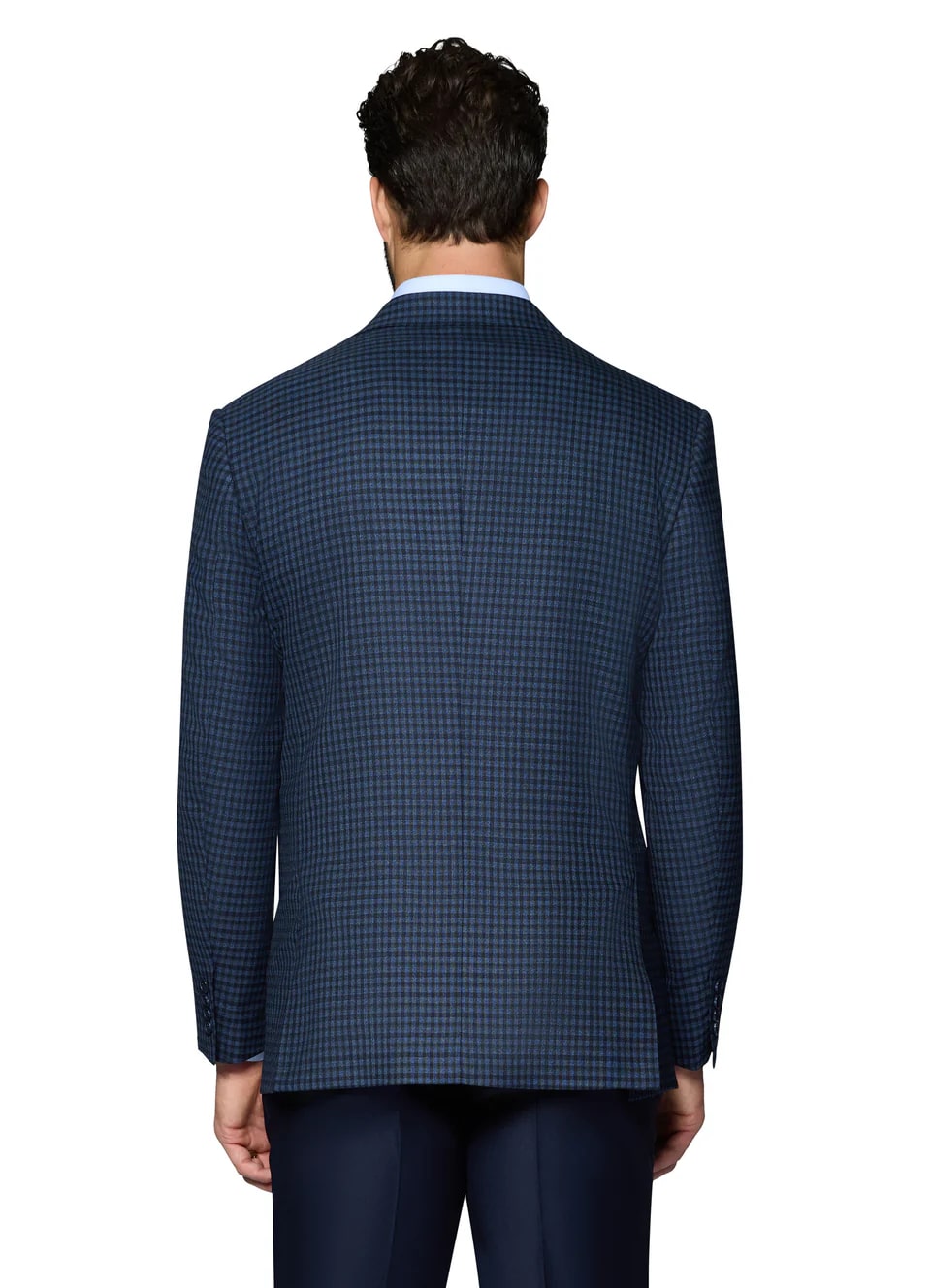 Blue Modern Fit Wool Two Button Sport Coat