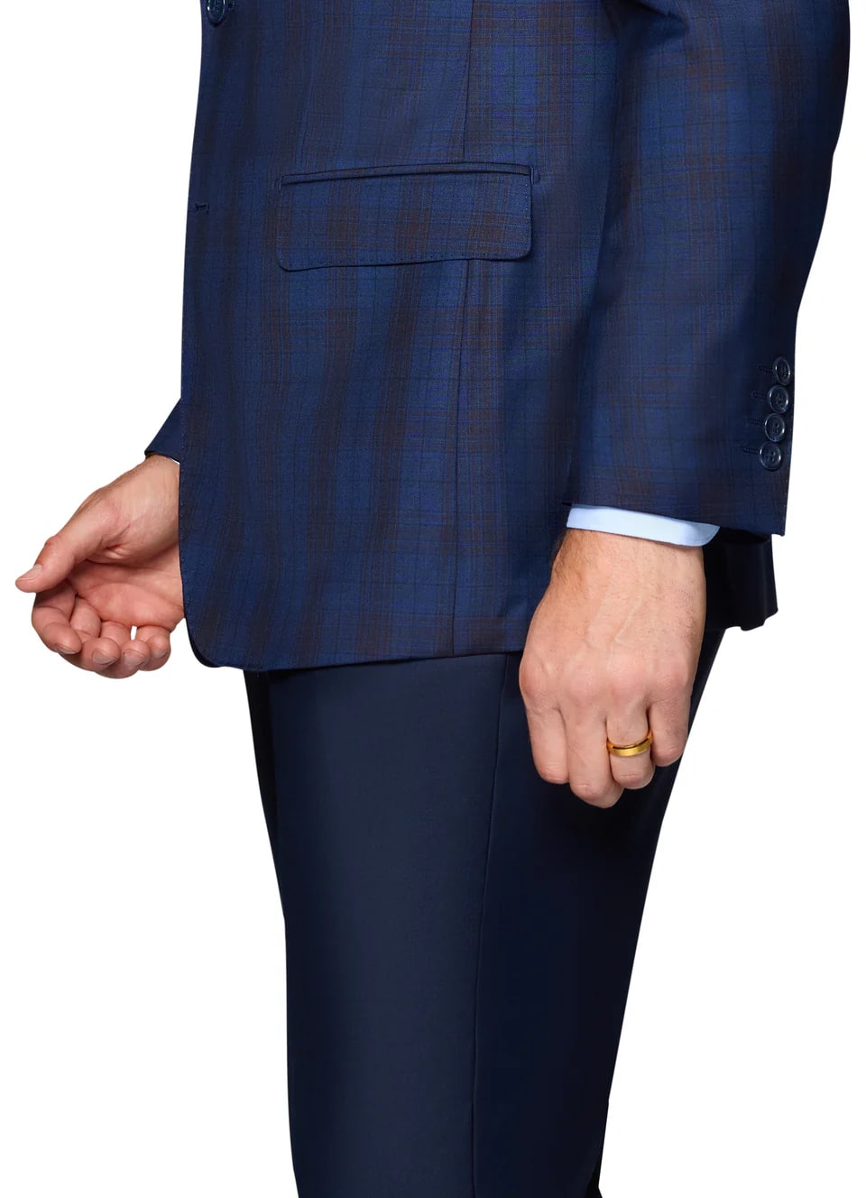 Blue Wool Modern Fit Sport Coat - 62 Regular