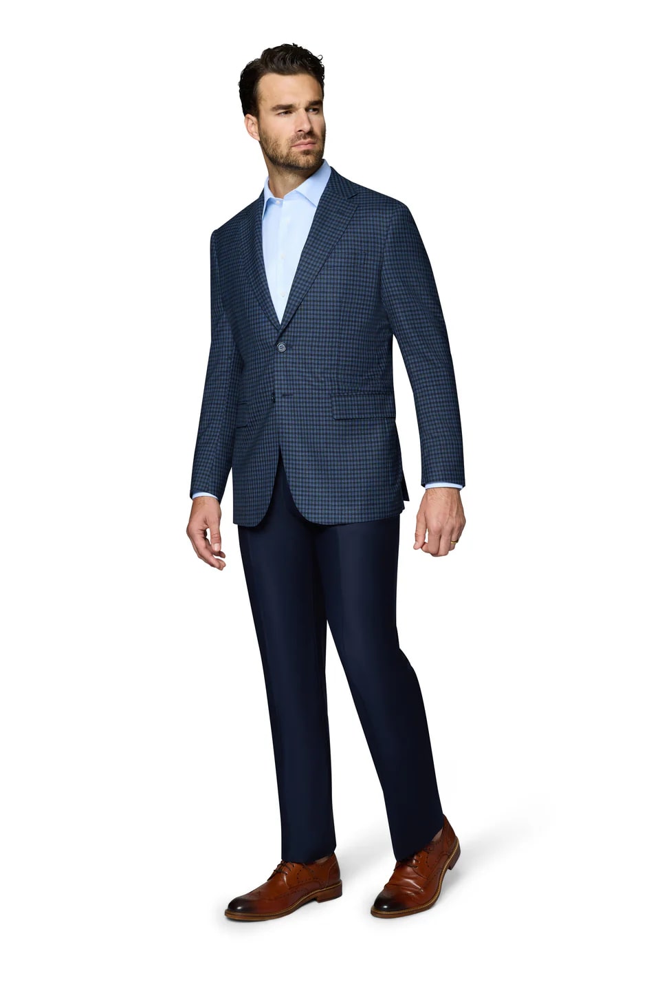 Blue Modern Fit Wool Sport Coat