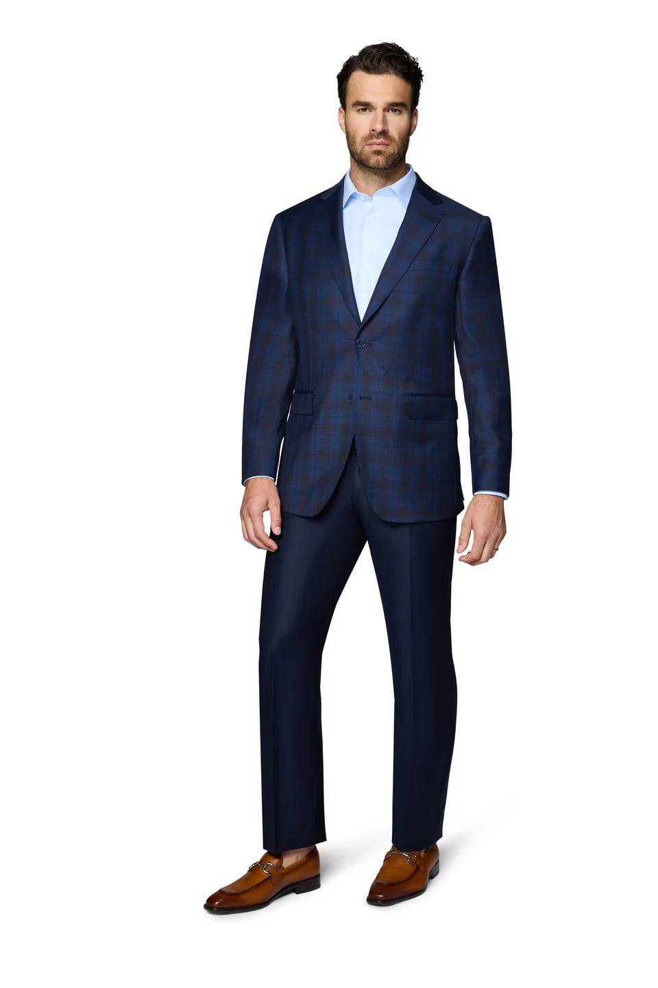 Blue Wool Modern Fit Sport Coat