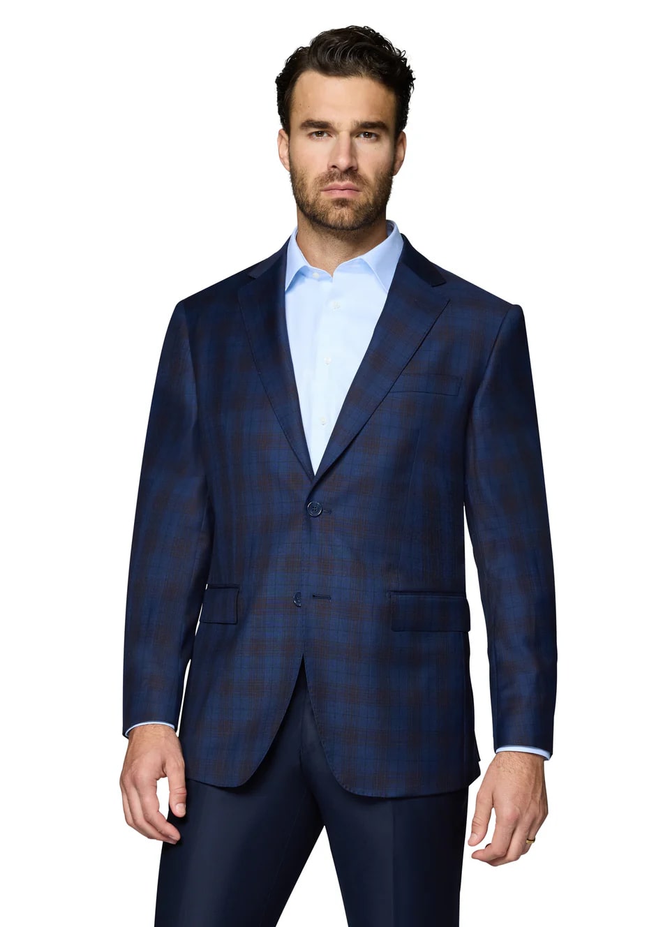 Blue Wool Modern Fit Sport Coat