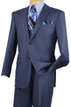 Cheap Priced Suit- Mens 2 Button Weave Pattern Sharkskin Blue Suit