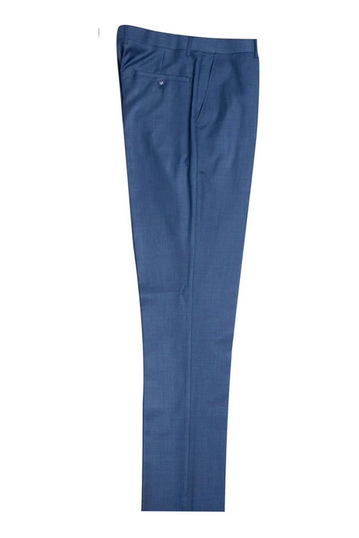 Cheap priced Suit - Men's Two Button Vested Stacy Adams Sharkskin Blue Suit