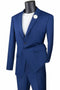 Cheap Priced Suit - Mens Basic 2 Button Modern Fit Blue Suit