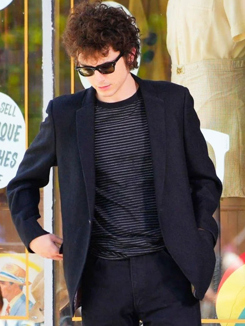 Bob Dylan A Complete Unknown Black Blazer - 52 Long